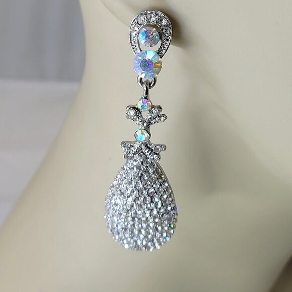 Crystal Rhinestone Earrings - Picture 1 of 13